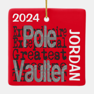 Ornamento De Cerâmica Pole Vaulter Extraordinaire CUSTOM
