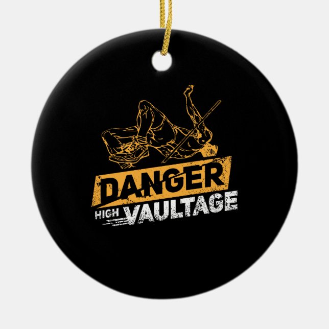 Ornamento De Cerâmica Pole Vaulting (Frente)