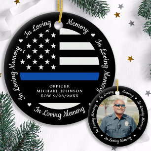 Ornamento De Cerâmica Police In Loving Memory Fallen Officer Memorial