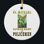 ORNAMENTO DE CERÂMICA POLÍCIA SANTO PATRON<br><div class="desc">SANTO MICHALE</div>