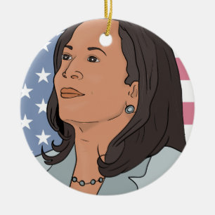 Ornamento De Cerâmica Política Kamala Harris