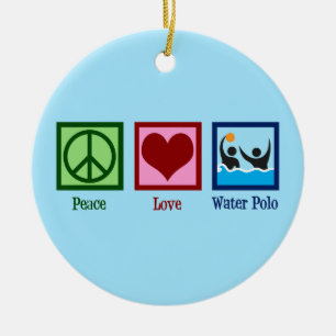 Ornamento De Cerâmica Polo Aquático de Amor pela Paz