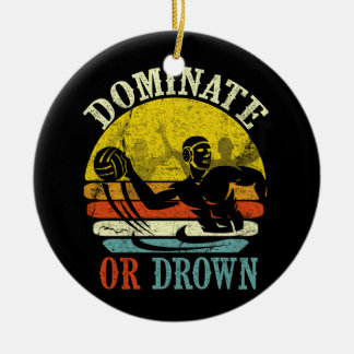 Ornamento De Cerâmica Polo De Água Retroativa Dominado Ou Afogado