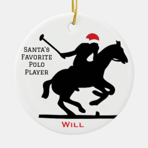 Ornamento De Cerâmica Polo do Cavalo Favorito do Papai Noel Bonito Perso