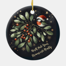 Ornamento De Cerâmica Polo Norte Seus Sonhos na Realidade