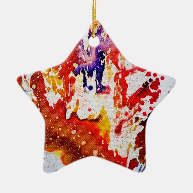 Ornamento De Cerâmica Polocromoptico #1A por Michael Moffa (Frente)