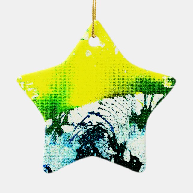 Ornamento De Cerâmica Polocromoptico #2A por Michael Moffa (Frente)