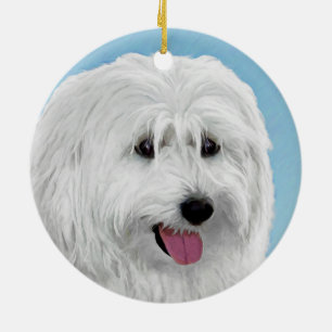 Ornamento De Cerâmica Polonês Lowland Sheepdog Painting - Ar Original d