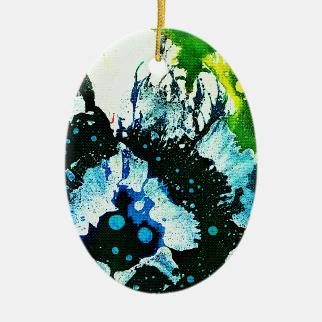 Ornamento De Cerâmica Polychromoptic #2C por Michael Moffa (Frente)