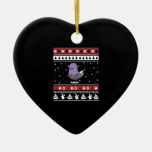 Ornamento De Cerâmica Pombo Engraçado Natal Feio