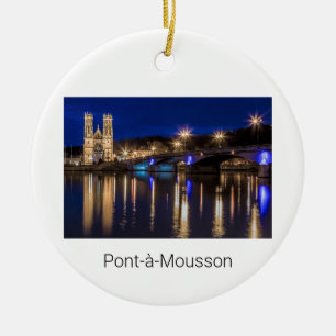 Ornamento De Cerâmica Pont a Mousson Panorama com Moselle Souvenir