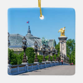 Ornamento De Cerâmica Pont Alexandre III e Grand Palais, Paris, França