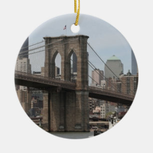 Ornamento De Cerâmica Ponte Brooklyn