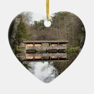 Ornamento De Cerâmica Ponte coberta