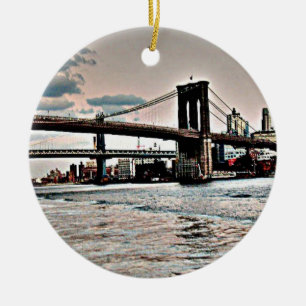 Ornamento De Cerâmica Ponte de Brooklyn