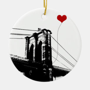 Ornamento De Cerâmica Ponte de Brooklyn