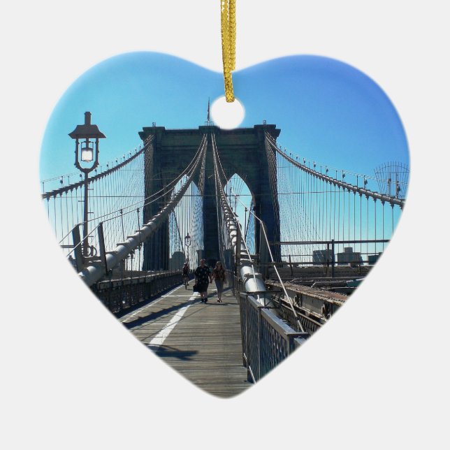 Ornamento De Cerâmica Ponte de Brooklyn 2 (Frente)