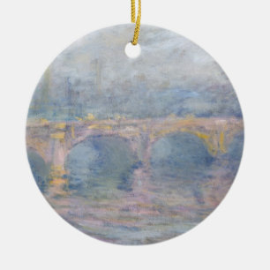 Ornamento De Cerâmica Ponte de Claude Monet Waterloo, Londres, no por