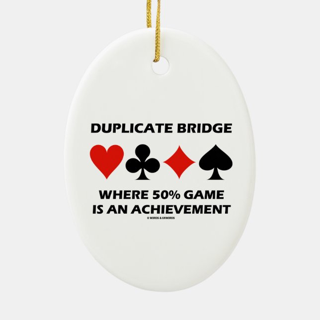 Ornamento De Cerâmica Ponte duplicada onde o jogo de 50% é uma (Verso)