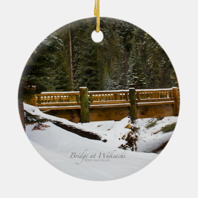 Ornamento De Cerâmica Ponte em Wuksachi (Traseira)