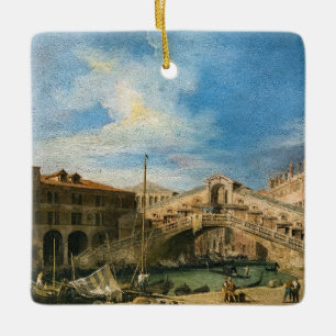 Ornamento De Cerâmica Ponte Rialto do Sul por Canaletto