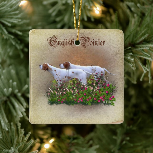 Ornamento De Cerâmica Ponteiro Inglês Tapeçaria Poster Triptych Acrylic  (Árvore)