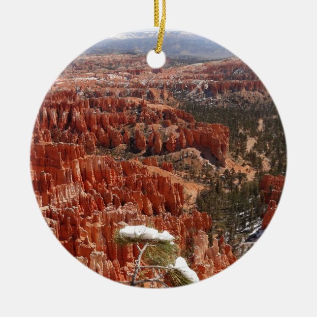 Ornamento De Cerâmica Ponto de Inspiração no Bryce Canyon I (Frente)