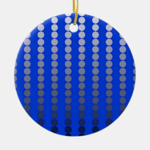 Ornamento De Cerâmica Pontos satíricos - azul de cobalto e turfa