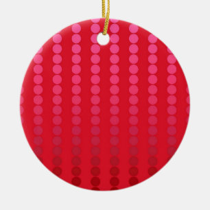 Ornamento De Cerâmica Pontos satíricos - tons de vermelho profundo