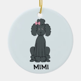 Ornamento De Cerâmica Poodle Holiday PHOTO Ornament