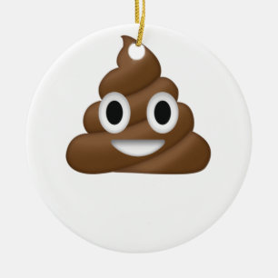 Ornamento De Cerâmica Poop Cute Emoji