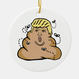 Ornamento De Cerâmica poop donald trump