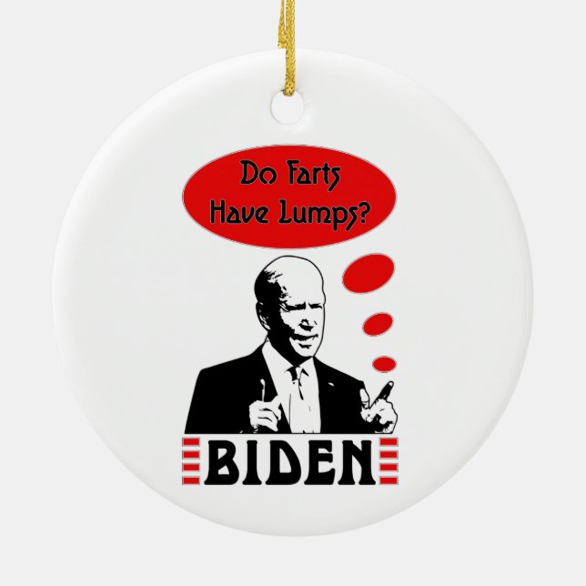 Ornamento De Cerâmica Poopy Pants Biden (Traseira)