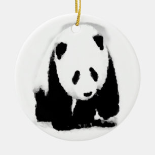 Ornamento De Cerâmica Pop Art Baby Panda