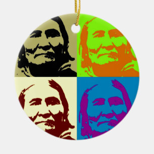 Ornamento De Cerâmica Pop Art Freedom Fighter Geronimo