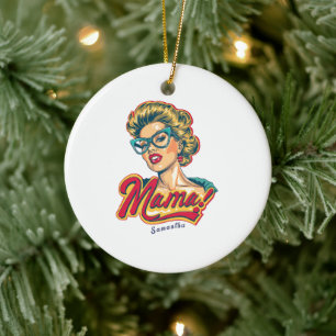 Ornamento De Cerâmica Pop da Mãe Personalizada Art 2