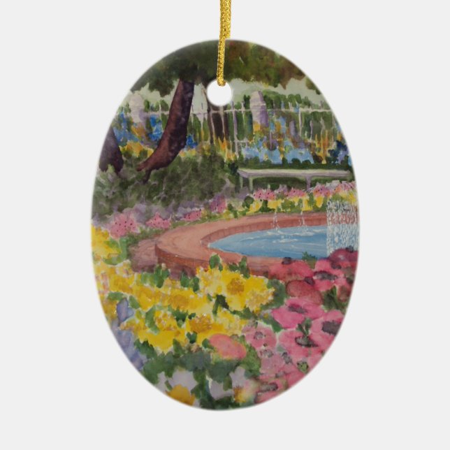 Ornamento De Cerâmica Poppies de Jardim do Prescott Park Portsmouth NH (Frente)