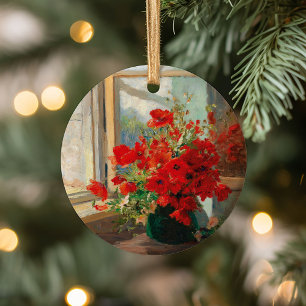 Ornamento De Cerâmica Poppies pela janela   Olga Wisinger-Florian