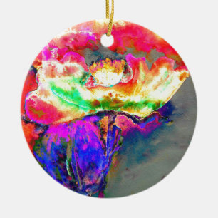 Ornamento De Cerâmica Poppy Amarelo