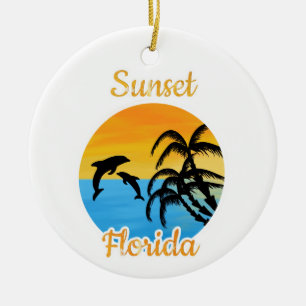 Ornamento De Cerâmica Pôr do sol bonito na Flórida