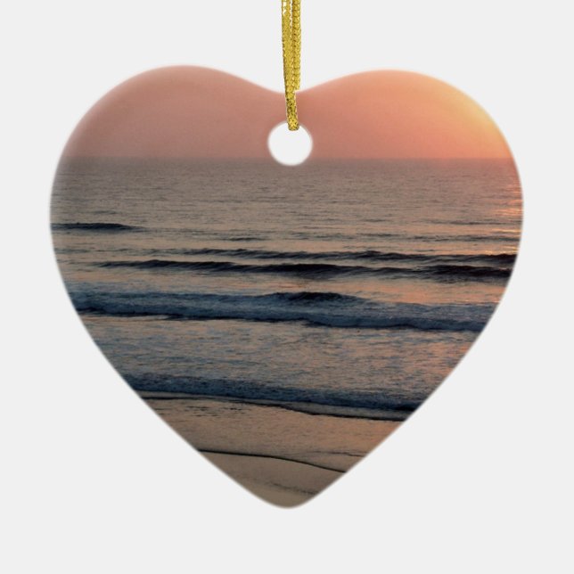 Ornamento De Cerâmica Por do sol Del Mar Califórnia (Frente)