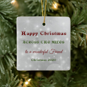 Ornamento De Cerâmica Por todo o Amigo do Miles Natal 2020