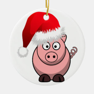 Ornamento De Cerâmica Porco de Natal Online