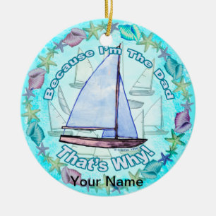 Ornamento De Cerâmica Porque eu sou Pai