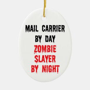 Ornamento De Cerâmica Portador de correio pelo assassino do zombi do dia