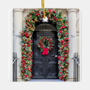 Ornamento De Cerâmica Portas de Londres: Um Natal Festivo