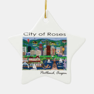 Ornamento De Cerâmica Portland~ A cidade dos Rosas