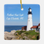 Ornamento De Cerâmica Portland Head Light Ornament<br><div class="desc">Decorre sua árvore este ano com este lindo ornamento que apresenta o famoso Portland Head Light em Cape Elizabeth,  ME.</div>