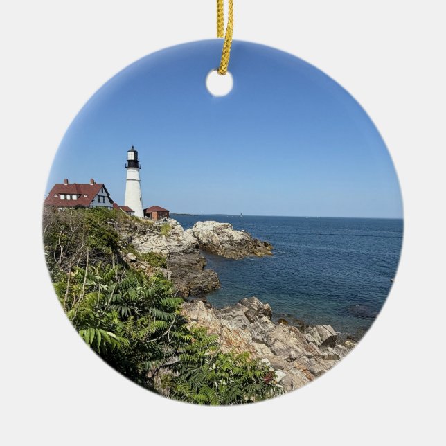 Ornamento De Cerâmica Portland Head Light Ornament (Frente)