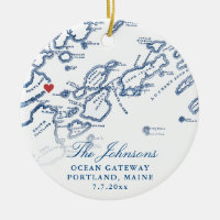 Portland Maine Map Recém-Termo Natal